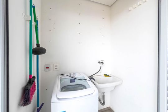 Área de serviço  de apartamento à venda com 1 quarto, 50m² em Vila Dom Pedro I, São Paulo