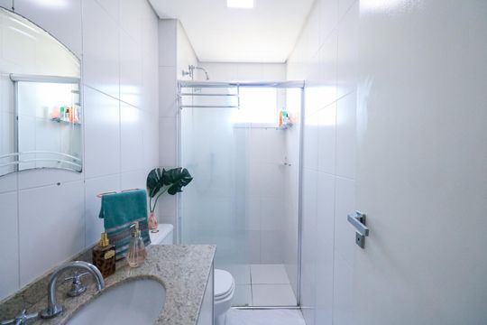 Banheiro da Suíte de apartamento à venda com 3 quartos, 83m² em Boa Vista, São Caetano do Sul