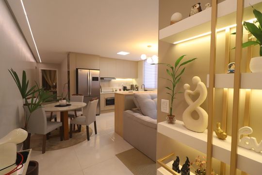 Sala detalhe de apartamento à venda com 1 quarto, 90m² em Centro, Novo Hamburgo