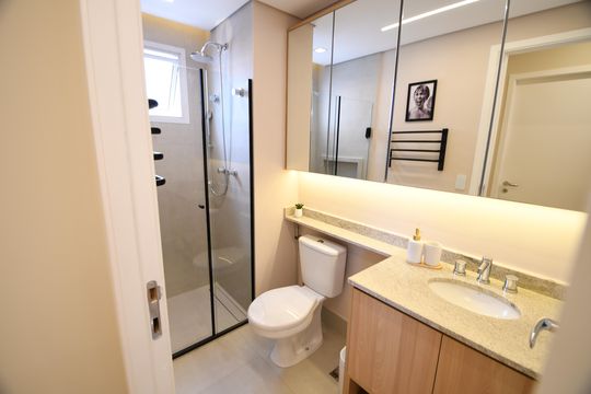 Banheiro de apartamento para alugar com 1 quarto, 43m² em Bosque, Campinas