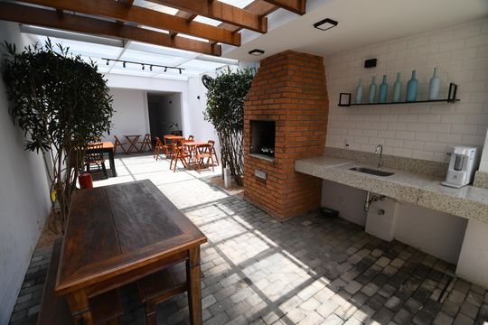 Área comum - Churrasqueira de apartamento para alugar com 1 quarto, 43m² em Bosque, Campinas