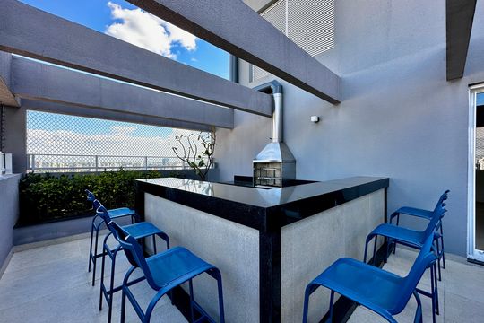 Churrasqueira  de apartamento à venda com 1 quarto, 48m² em Vila Sao Francisco (zona Sul), São Paulo