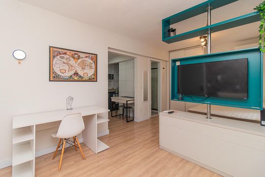 Sala de apartamento à venda com 1 quarto, 28m² em Centro Histórico, Porto Alegre