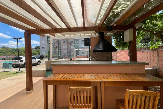 Área comum - Churrasqueira de apartamento para alugar com 1 quarto, 45m² em Bairro Nakamura Park, Cotia