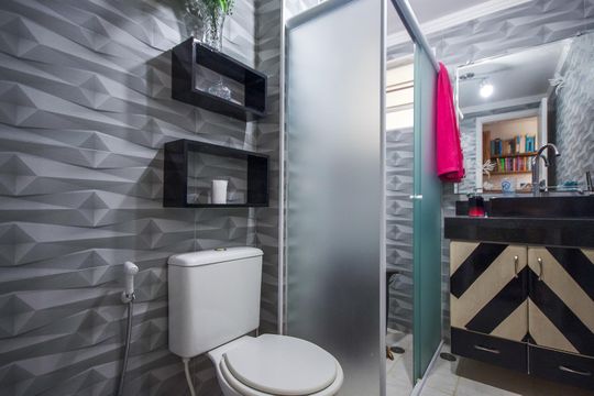 Banheiro da Cobertura de apartamento à venda com 2 quartos, 126m² em Paraíso do Morumbi, São Paulo