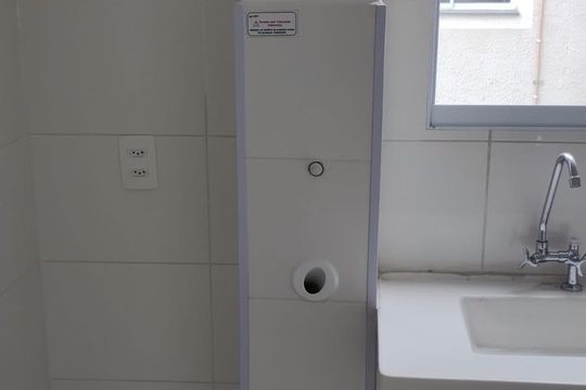 Cozinha de apartamento para alugar com 2 quartos, 41m² em Vila Perracini, Poá