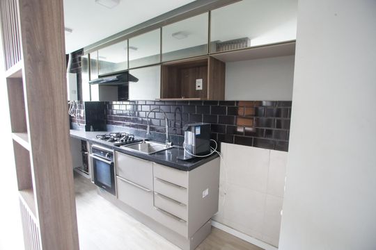 Cozinha de apartamento à venda com 2 quartos, 46m² em Taquara, Rio de Janeiro