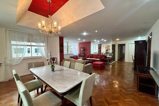 Sala de apartamento para alugar com 3 quartos, 150m² em Copacabana, Rio de Janeiro