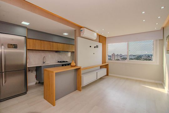 Sala de apartamento à venda com 2 quartos, 65m² em São Sebastião, Porto Alegre