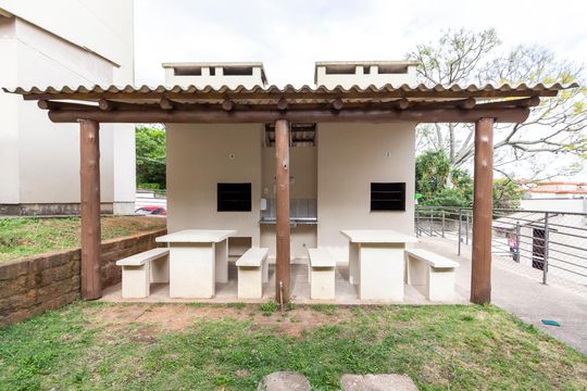 Área comum - Churrasqueira de apartamento à venda com 2 quartos, 59m² em Glória, Porto Alegre