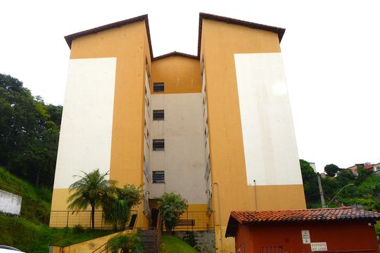 Fachada do bloco de apartamento à venda com 2 quartos, 46m² em São Gabriel, Belo Horizonte