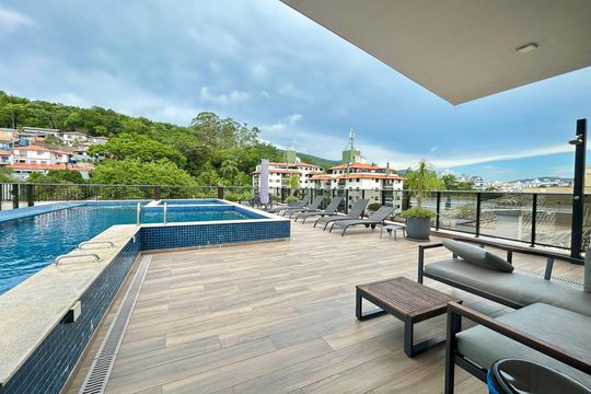 Área comum - Piscina de apartamento para alugar com 1 quarto, 39m² em João Paulo, Florianópolis