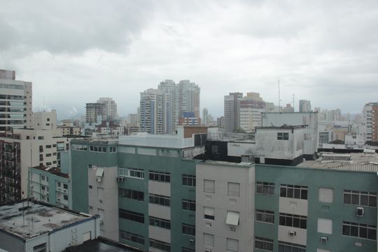 Vista do Studio de kitnet/studio para alugar com 1 quarto, 25m² em Gonzaga, Santos