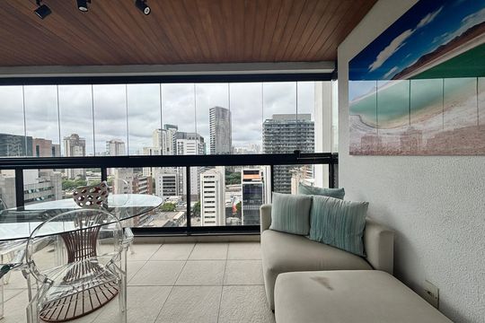 Varanda de apartamento para alugar com 1 quarto, 89m² em Vila Olímpia, São Paulo