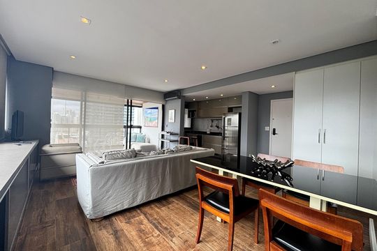 Sala de apartamento para alugar com 1 quarto, 89m² em Vila Olímpia, São Paulo