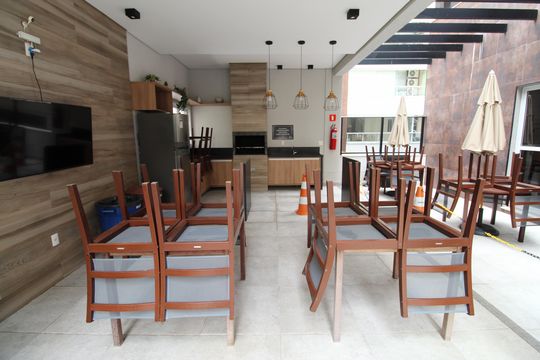 Área comum - Churrasqueira de apartamento para alugar com 1 quarto, 40m² em Altos do Esplanada, São José dos Campos