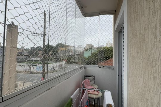 Sacada entre quarto 1 e 2 de apartamento à venda com 2 quartos, 44m² em Vila Alice, Santo André
