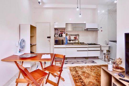 Sala/Cozinha de apartamento à venda com 1 quarto, 41m² em Brás, São Paulo