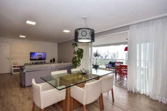 Sala de apartamento à venda com 3 quartos, 141m² em Jardim Colombo, São Paulo