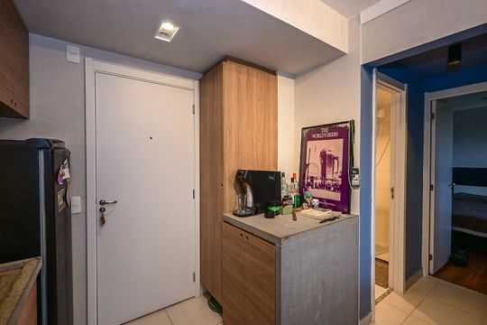 Cozinha de apartamento à venda com 2 quartos, 33m² em Jardim Celeste, São Paulo