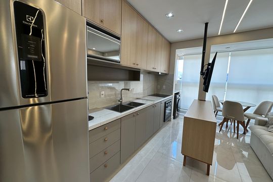 Cozinha de apartamento à venda com 2 quartos, 48m² em Bethaville I, Barueri