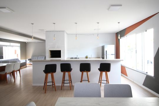 Área comum - Salão de festas de apartamento à venda com 2 quartos, 44m² em Morro Santana, Porto Alegre