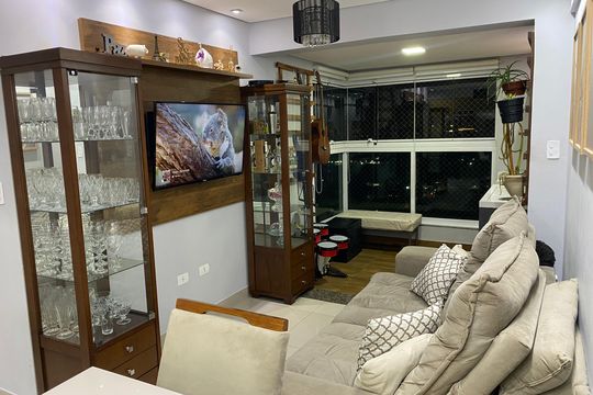 Sala de apartamento para alugar com 2 quartos, 64m² em Jardim, Santo André