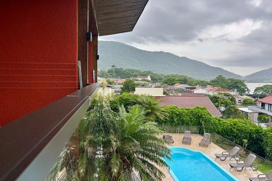 Varanda gourmet de apartamento para alugar com 1 quarto, 48m² em Santo Antonio de Lisboa, Florianópolis
