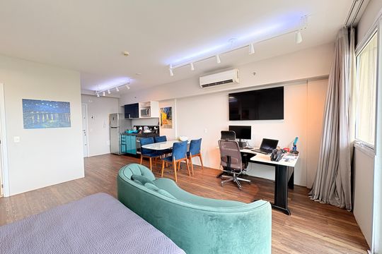 Sala - Studio de kitnet/studio à venda com 1 quarto, 45m² em Vila Argos Velha, Jundiaí