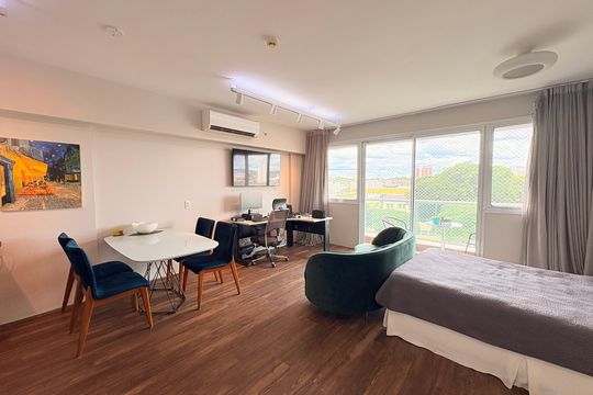 Sala - Studio de kitnet/studio à venda com 1 quarto, 45m² em Vila Argos Velha, Jundiaí