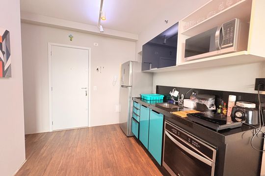 Cozinha de kitnet/studio à venda com 1 quarto, 45m² em Vila Argos Velha, Jundiaí