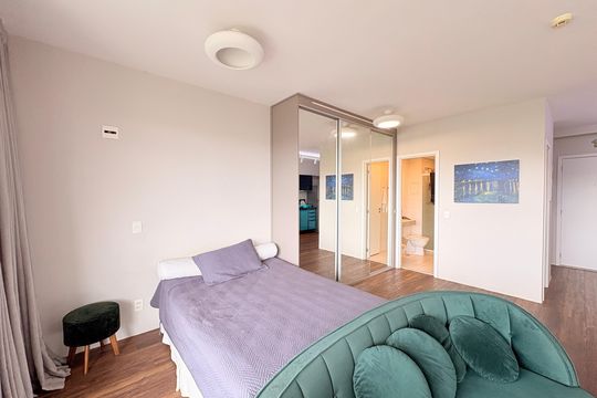 Quarto - Studio de kitnet/studio à venda com 1 quarto, 45m² em Vila Argos Velha, Jundiaí