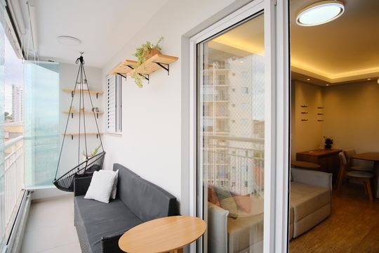 Varanda de apartamento para alugar com 3 quartos, 75m² em Chácara Santo Antônio (zona Leste), São Paulo
