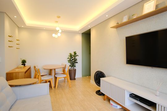 Sala de apartamento para alugar com 3 quartos, 75m² em Chácara Santo Antônio (zona Leste), São Paulo