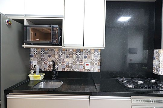 Cozinha de apartamento à venda com 2 quartos, 50m² em Morro Santana, Porto Alegre