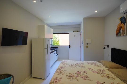 Quarto - Cozinha de apartamento para alugar com 1 quarto, 30m² em Santo Antonio de Lisboa, Florianópolis