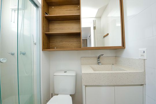 Banheiro Suíte de apartamento para alugar com 1 quarto, 41m² em Sítio da Figueira, São Paulo