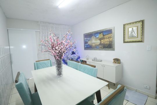 Sala de Jantar de casa à venda com 3 quartos, 180m² em Jardim Santo André, Santo André