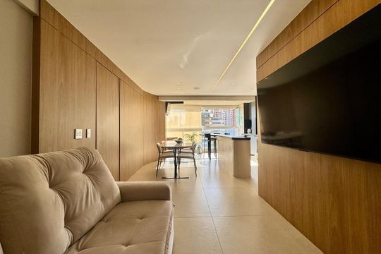 sala de apartamento para alugar com 3 quartos, 87m² em Vila da Serra, Nova Lima