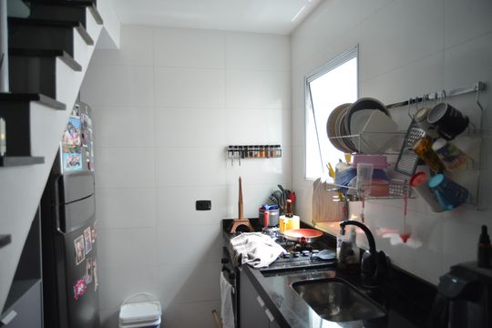 Cozinha de apartamento à venda com 2 quartos, 84m² em Vila Curuçá, Santo André