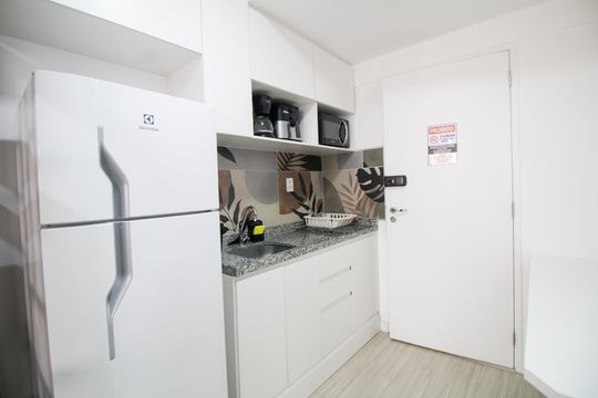 Cozinha de kitnet/studio à venda com 1 quarto, 27m² em Brás, São Paulo