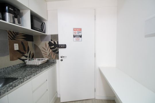 Cozinha de kitnet/studio à venda com 1 quarto, 27m² em Brás, São Paulo