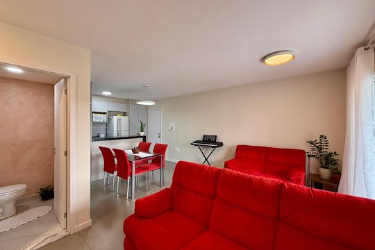 Sala  de apartamento para alugar com 2 quartos, 84m² em Santo Amaro, São Paulo