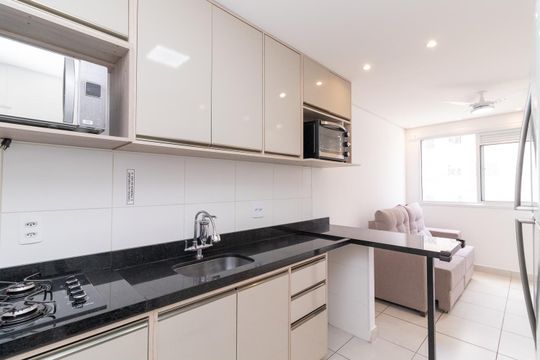 Cozinha de apartamento à venda com 1 quarto, 28m² em Vila Penteado, São Paulo
