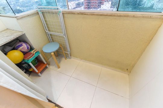 Varanda da Sala de apartamento à venda com 2 quartos, 69m² em Vila Carmosina, São Paulo