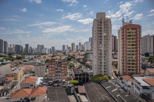 Vista Sala de apartamento à venda com 2 quartos, 72m² em Vila Gumercindo, São Paulo