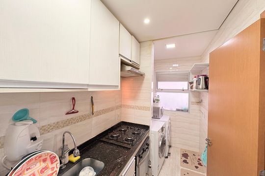 Cozinha de apartamento para alugar com 2 quartos, 55m² em Cidade Nova, Jundiaí
