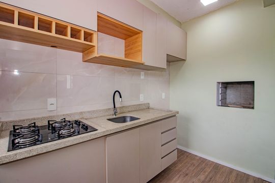 Cozinha e Área de Serviço de apartamento à venda com 1 quarto, 50m² em Sarandi, Porto Alegre
