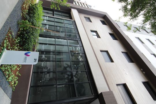 Fachada do Prédio de kitnet/studio à venda com 1 quarto, 25m² em Vila Olímpia, São Paulo