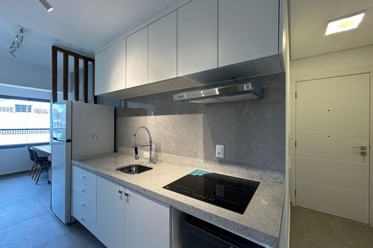Cozinha de apartamento à venda com 1 quarto, 29m² em Vila Primavera, São Paulo